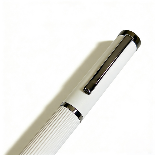 Sandline Rollerball Sand pen with black chrome accents on a white background